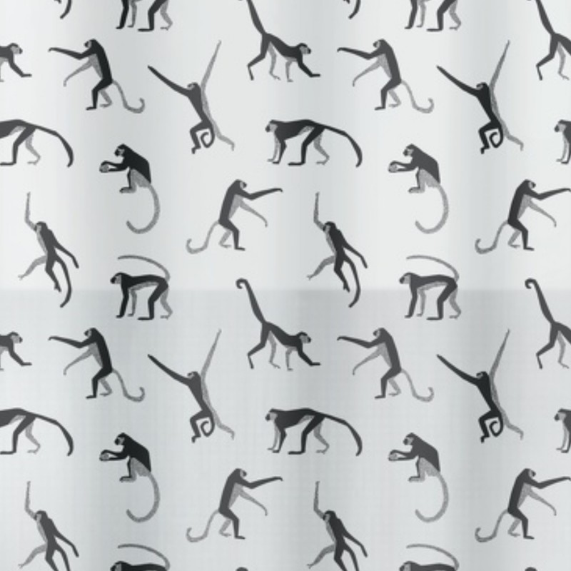 Spirella Rideau De Douche PEVA MONKEY 180x200cm Motif Singes Spirella