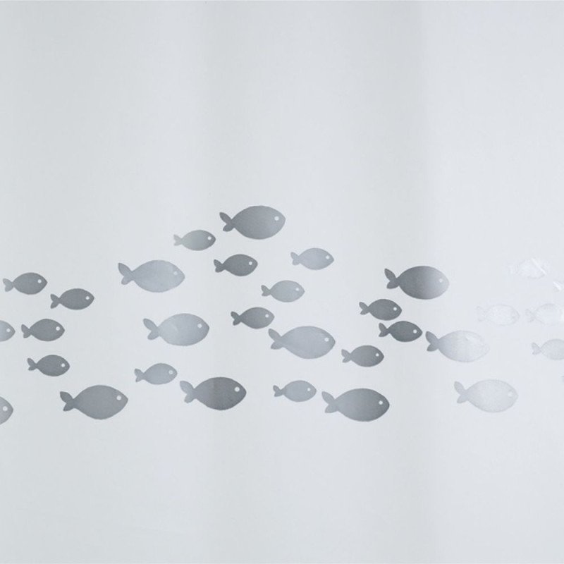 Spirella Rideau De Douche PEVA SHORE 180x200cm Argent Spirella