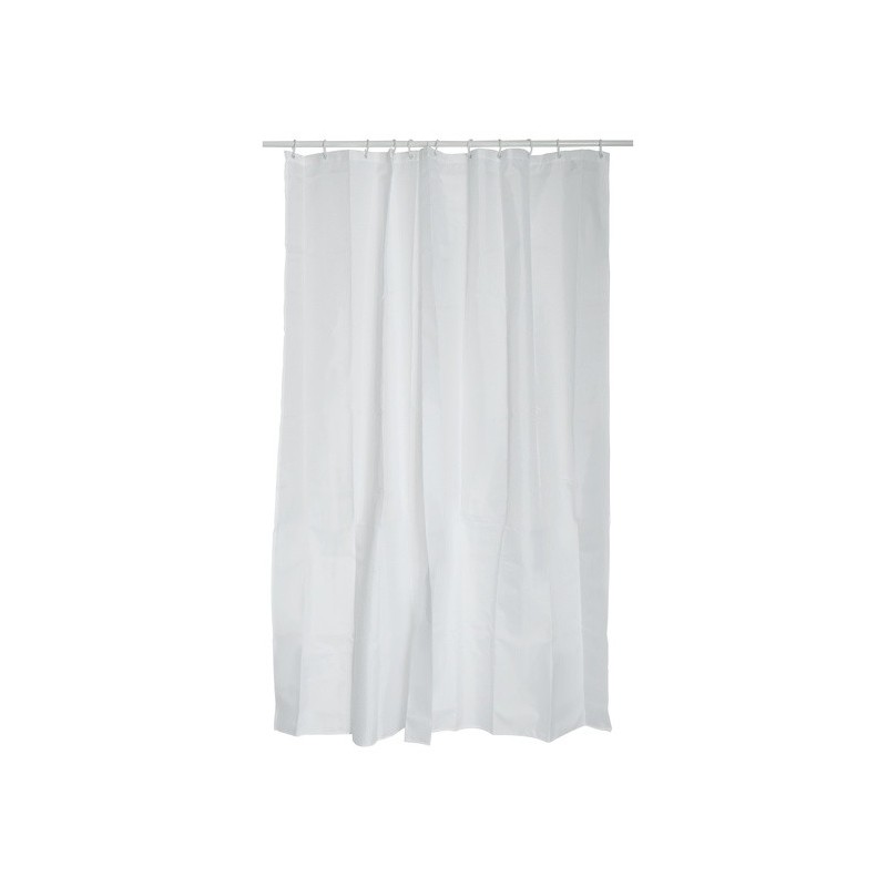 Spirella Rideau De Douche Polyester 120x200cm Blanc - Anneaux Inclus MSV