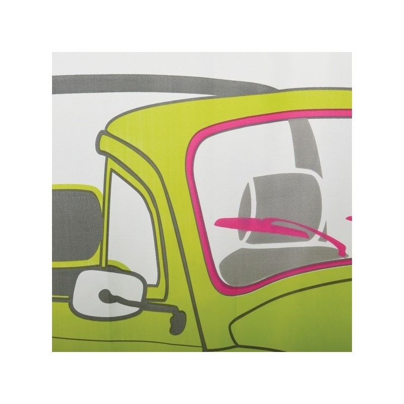 Spirella Rideau De Douche Polyester 180x200cm Cox 70'S - Anneaux Inclus MSV