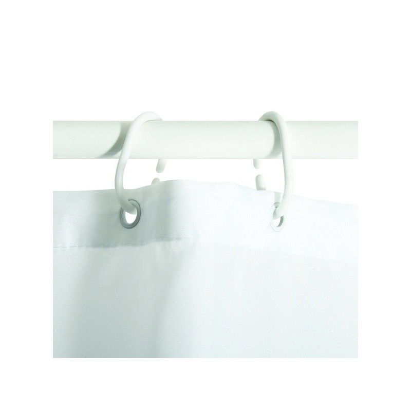 Spirella Rideau De Douche Polyester 180x200cm Mouettes Bleu & Blanc - Anneaux Inclus MSV