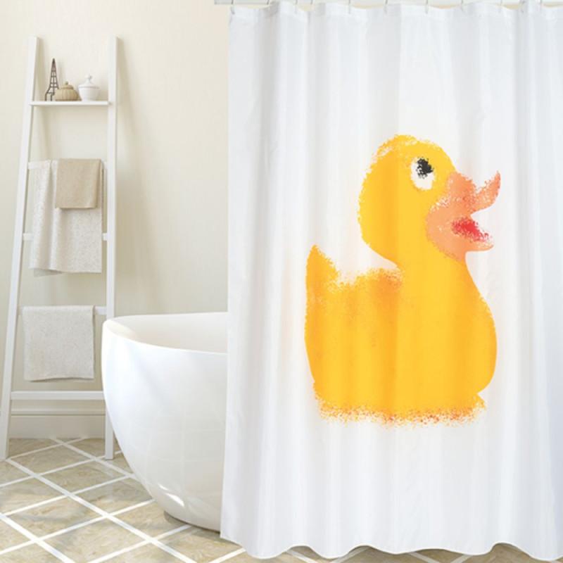 spirella Rideau de douche Polyester 180x200cm Mr DUCK - Anneaux inclus MSV