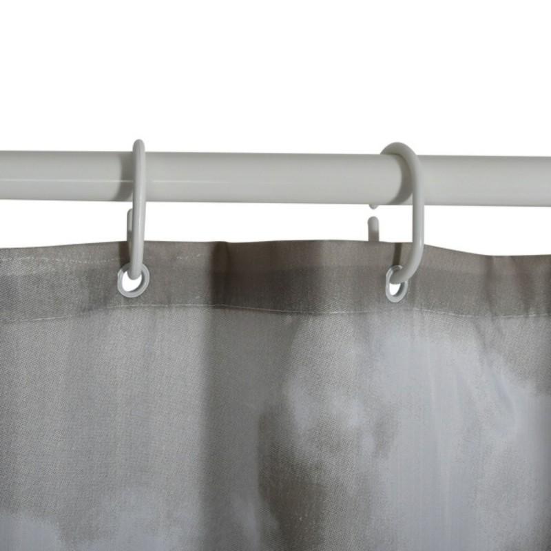 Spirella Rideau De Douche Polyester 180x200cm Paris - Anneaux Inclus MSV