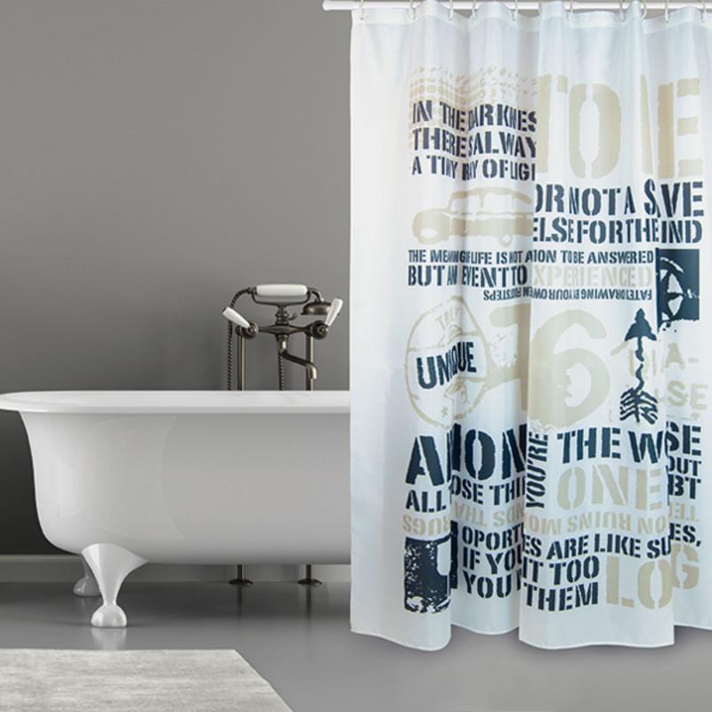 Spirella Rideau De Douche Polyester 180x200cm QUALITà PREMIUM - Anneaux Inclus MSV