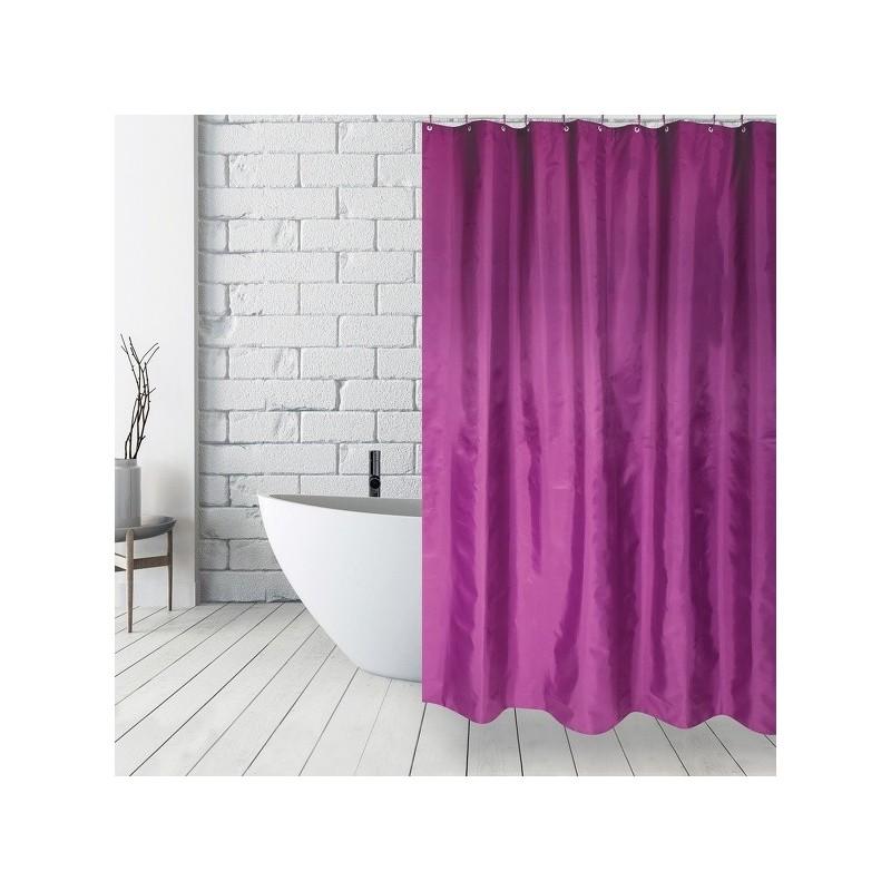 spirella Rideau de douche Polyester 180x200cm Violet - Anneaux inclus MSV