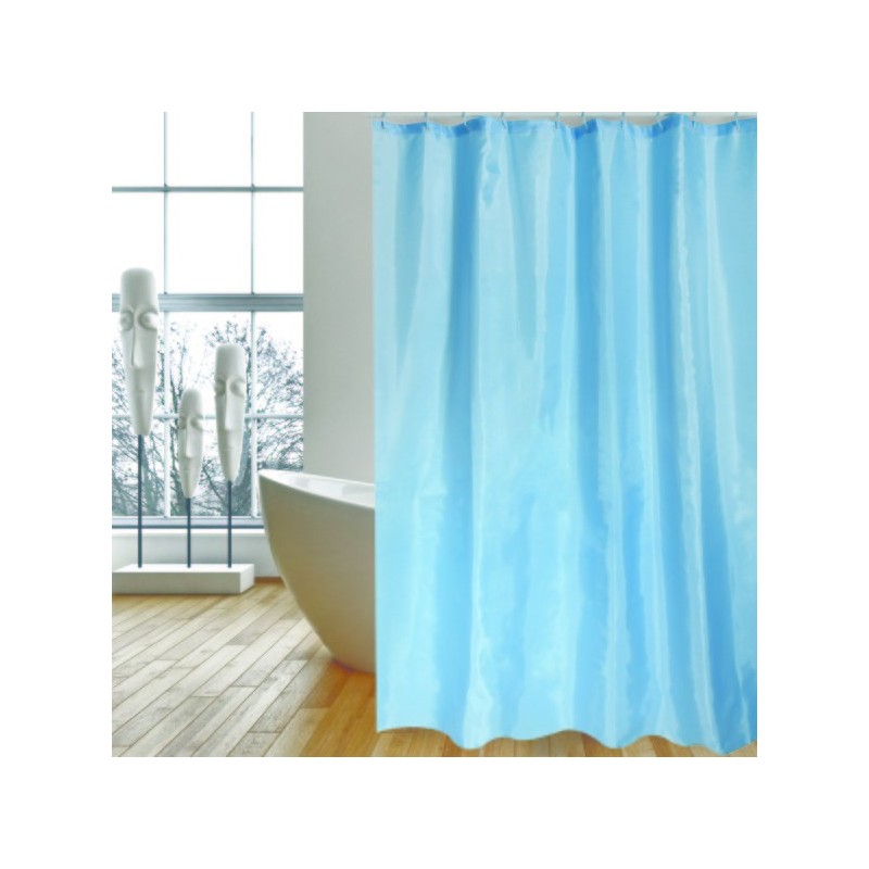 spirella Rideau de douche Polyester 240x200cm Bleu - Anneaux inclus MSV