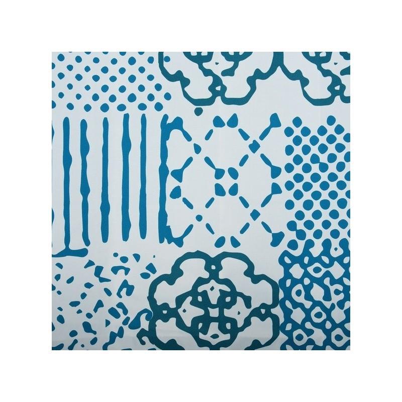 Spirella Rideau De Douche Polyester ALENTEJO 180x200cm QUALITà PREMIUM Bleu -Anneaux Inclus MSV