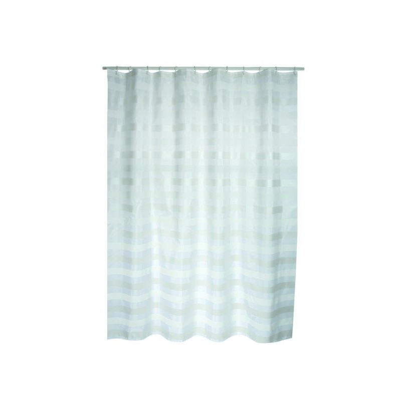 Spirella Rideau De Douche Polyester AMALFI 180x200cm QUALITà PREMIUM Blanc - Anneaux Inclus MSV