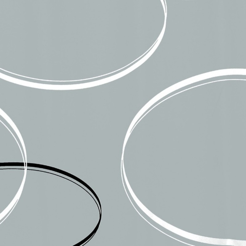 Spirella Rideau De Douche Polyester ANELLO 180x200cm Gris Spirella