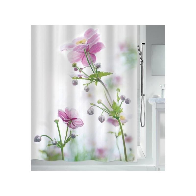 spirella Rideau de douche Polyester ANEMONE 180x200cm Rose Spirella