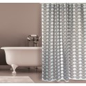 Spirella Rideau De Douche Polyester BENTO 180x200cm QUALITà PREMIUM Marron - Anneaux Inclus MSV