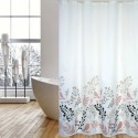 Spirella Rideau De Douche Polyester BIRDS 180x200cm QUALITà PREMIUM Motifs Beige & Blanc - Anneaux Inclus MSV