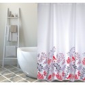Spirella Rideau De Douche Polyester BIRDS 180x200cm QUALITà PREMIUM Motifs Rouge & Blanc - Anneaux Inclus MSV