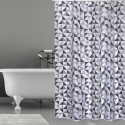 Spirella Rideau De Douche Polyester CALULA 180x200cm QUALITà PREMIUM Gris - Anneaux Inclus MSV