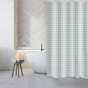Spirella Rideau De Douche Polyester CAMBERRA 180x200cm QUALITà PREMIUM Gris & Blanc MSV