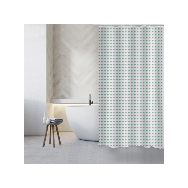 spirella Rideau de douche Polyester CAMBERRA 180x200cm QUALITà PREMIUM Gris & Blanc MSV