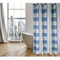 Spirella Rideau De Douche Polyester CERAMIQUE 180x200cm QUALITà PREMIUM Bleu - Anneaux Inclus MSV