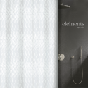 Spirella Rideau De Douche Polyester CODE 180x200cm Blanc Elements By Spirella
