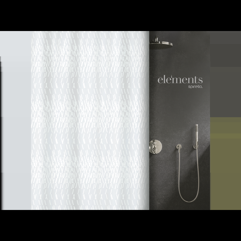 spirella rideau de douche Polyester CODE 180x200cm Blanc Elements by Spirella