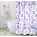 Spirella Rideau De Douche Polyester DOTS 180x200cm QUALITà PREMIUM Violet - Anneaux Inclus MSV