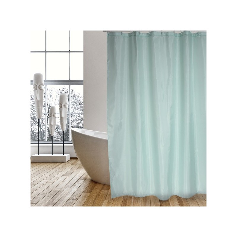 spirella Rideau de douche Polyester EVERGREEN 180x200cm QUALITà PREMIUM Vert - Anneaux inclus MSV