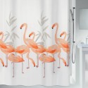 Spirella Rideau De Douche Polyester FLAMINGO 120x200cm Saumon Spirella