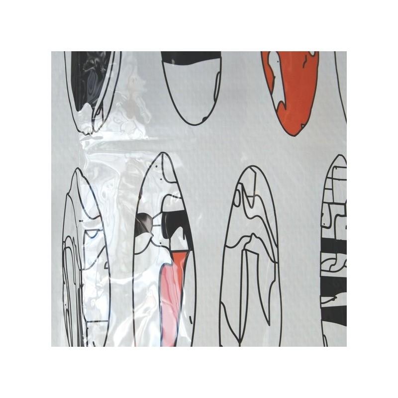 Spirella Rideau De Douche Polyester GRAPHIC DESIGN 180x180cm Multicolor - Anneaux Inclus MSV