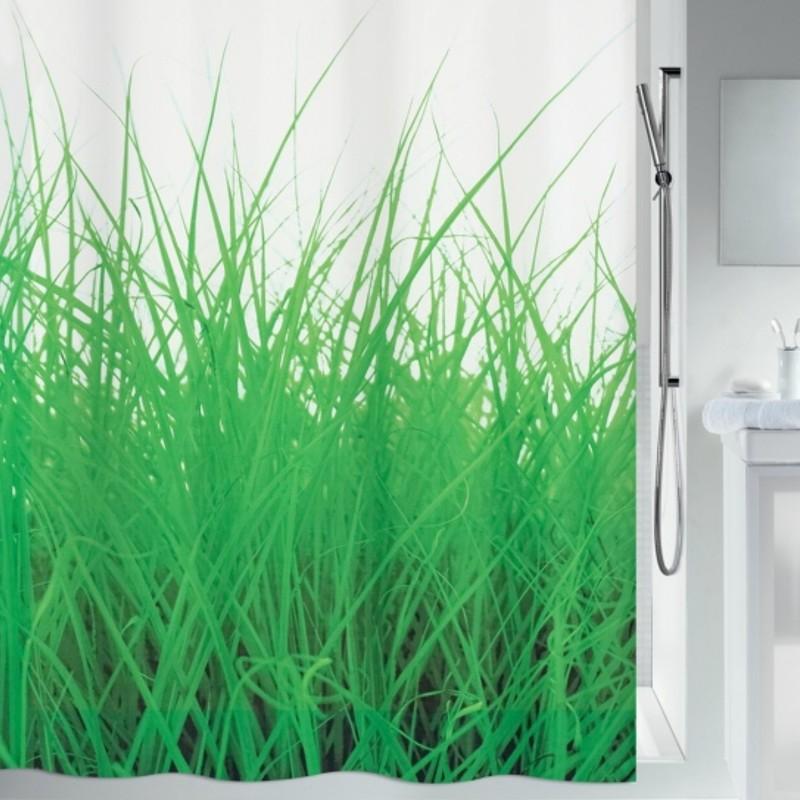 spirella Rideau de douche Polyester GRASS 180x200cm Vert Spirella