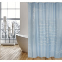 Spirella Rideau De Douche Polyester GRASSE 180x200cm QUALITE PRMIUM Bleu - Anneaux Inclus MSV