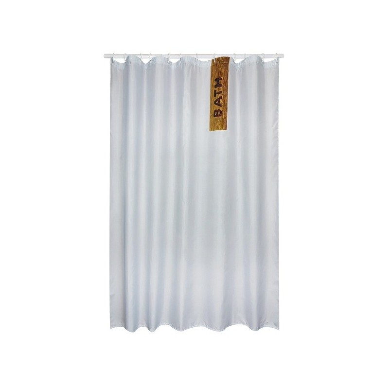 Spirella Rideau De Douche Polyester IGUACU 180x200cm QUALITà PREMIUM Blanc - Anneaux Inclus MSV