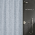 Spirella Rideau De Douche Polyester ILO 180x200cm Bleu Denim Elements By Spirella