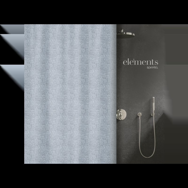spirella rideau de douche Polyester ILO 240x180cm Bleu Denim Elements by Spirella