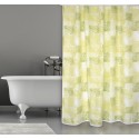 Spirella Rideau De Douche Polyester JAVA CADIX 180x200cm QUALITà PREMIUM Vert - Anneaux Inclus MSV