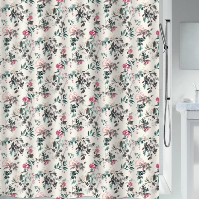spirella Rideau de douche Polyester JINZO 180x200cm Motif Fleuri Spirella
