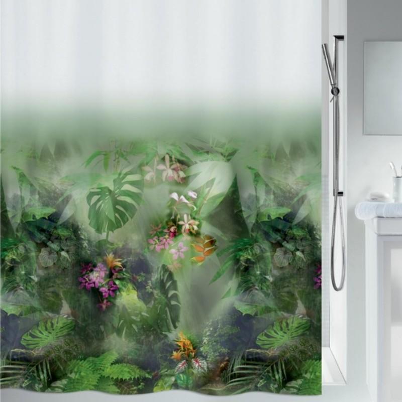 spirella Rideau de douche Polyester JUNGLE 180x200cm Vert Spirella