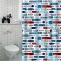 Spirella Rideau De Douche Polyester LABELS 180x200cm QUALITà PREMIUM Multicolor MSV