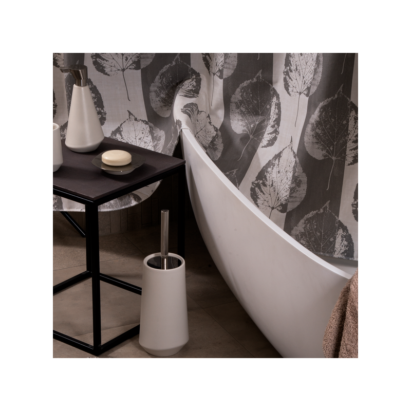 Spirella Rideau De Douche Polyester LEF 120x200cm Taupe Elements By Spirella