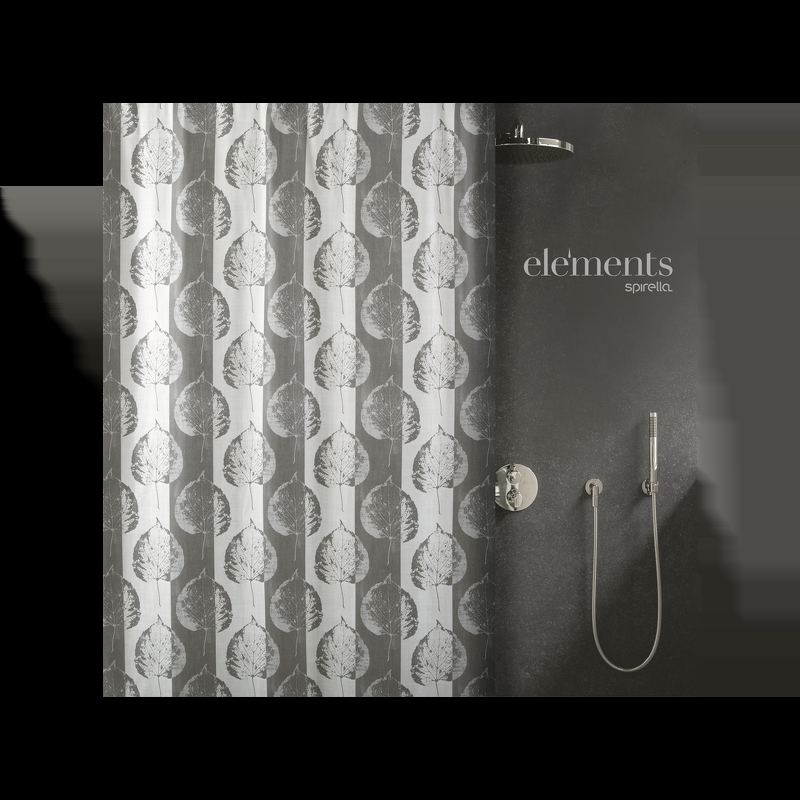 spirella rideau de douche Polyester LEF 180x180cm Taupe Elements by Spirella