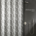 Spirella Rideau De Douche Polyester LEF 240x180cm Taupe Elements By Spirella