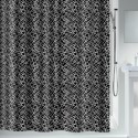 Spirella Rideau De Douche Polyester LINES 240x180cm Noir & Blanc Spirella