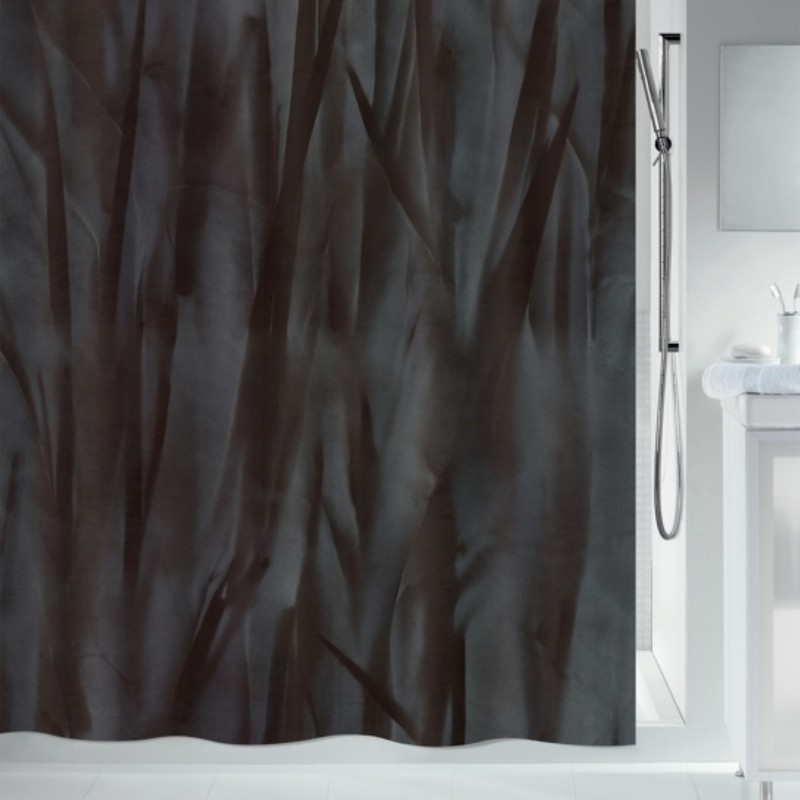 spirella Rideau de douche Polyester LIV 180x200cm Noir Spirella