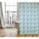 Spirella Rideau De Douche Polyester LOFT 180x200cm QUALITà PREMIUM Bleu - Anneaux Inclus MSV