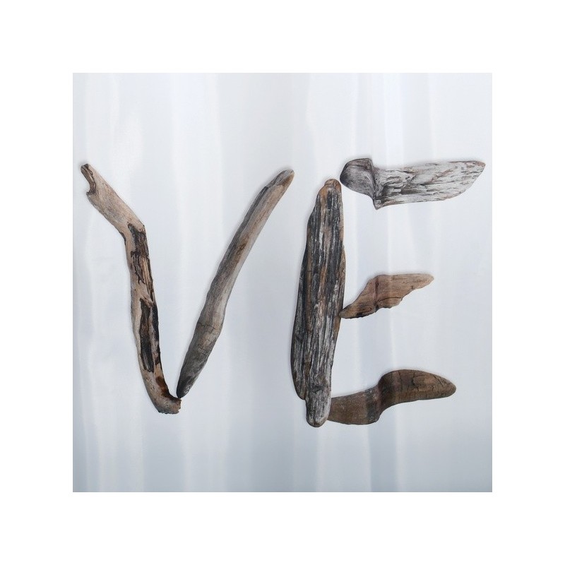 Spirella Rideau De Douche Polyester LOVE 180x200cm Beige - Anneaux Inclus MSV