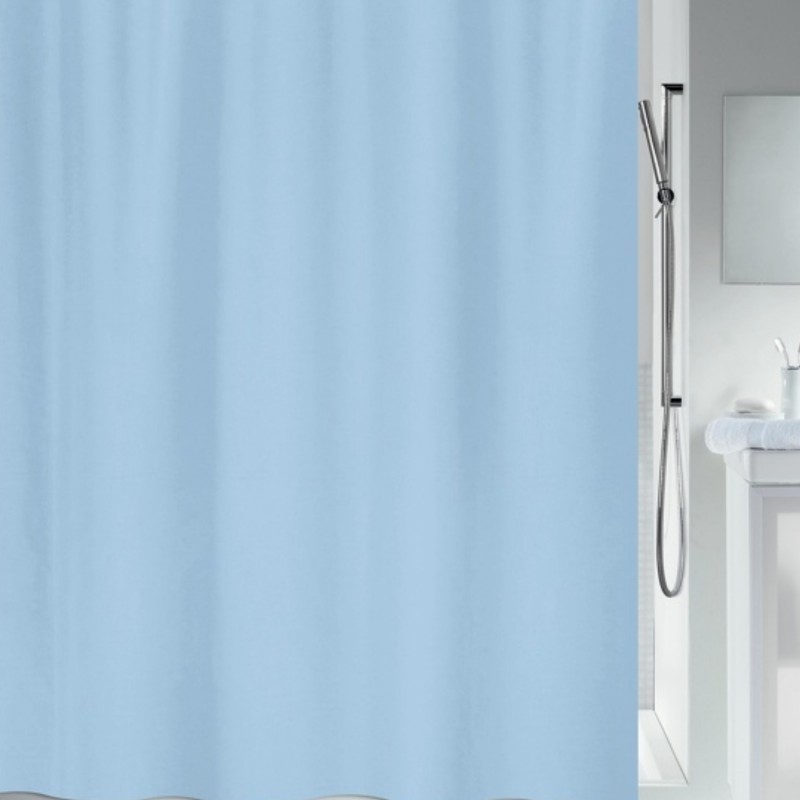spirella Rideau de douche Polyester MAYA 180x200cm Bleu Clair Spirella
