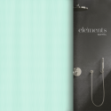 Spirella Rideau De Douche Polyester MERA 120x200cm Bleu Elements By Spirella