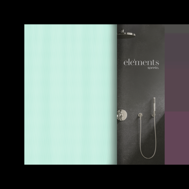 spirella rideau de douche Polyester MERA 120x200cm Bleu Elements by Spirella
