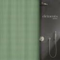 Spirella Rideau De Douche Polyester MERA 180x200cm Vert Elements By Spirella