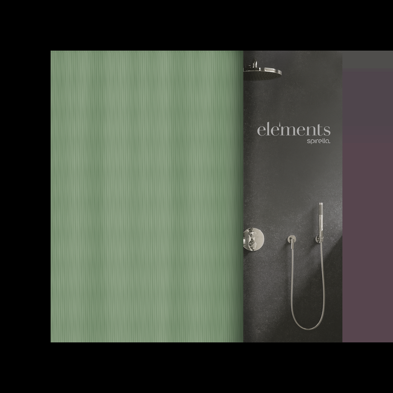spirella rideau de douche Polyester MERA 180x200cm Vert Elements by Spirella