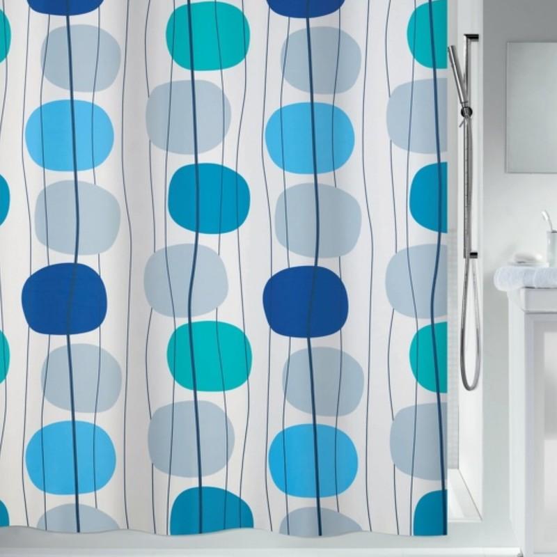 spirella Rideau de douche Polyester MOBILE 180x200cm Bleu Spirella