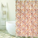 Spirella Rideau De Douche Polyester MOSAIKO 180x200cm QUALITà PREMIUM Beige - Anneaux Inclus MSV